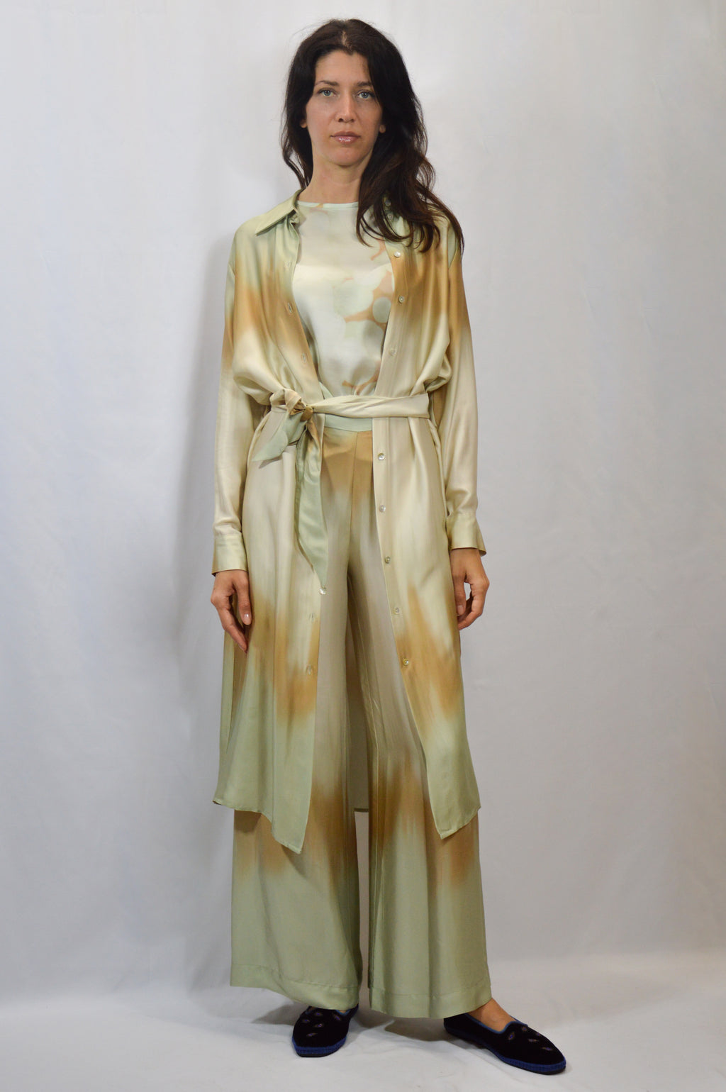 Chemisier lungo in viscosa stampata - Ottod’ame