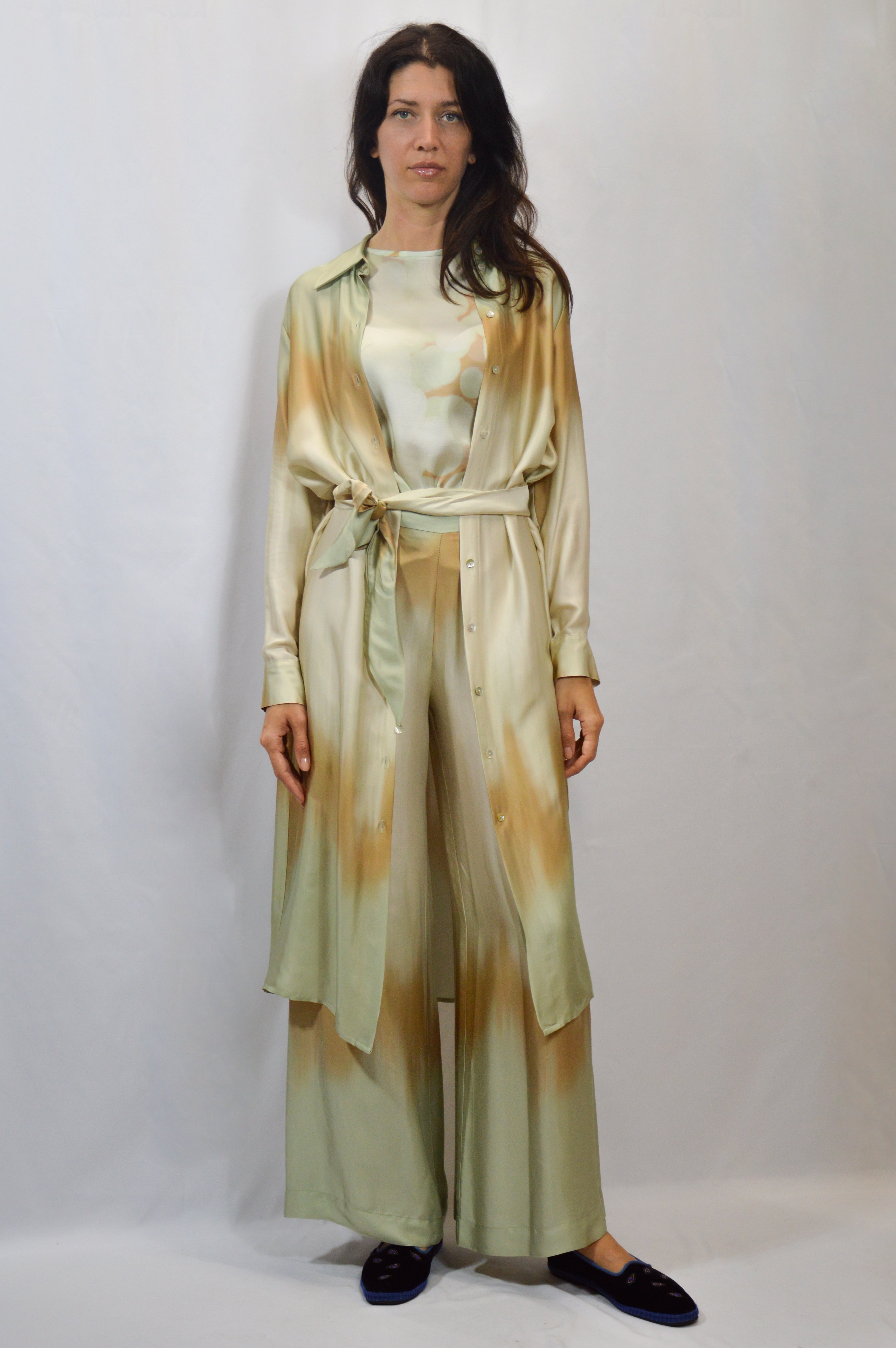 Chemisier lungo in viscosa stampata - Ottod’ame