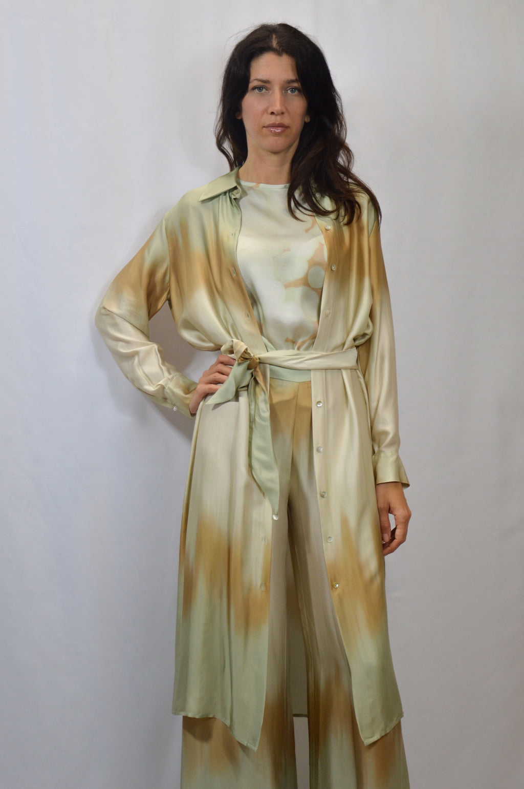 Chemisier lungo in viscosa stampata - Ottod’ame