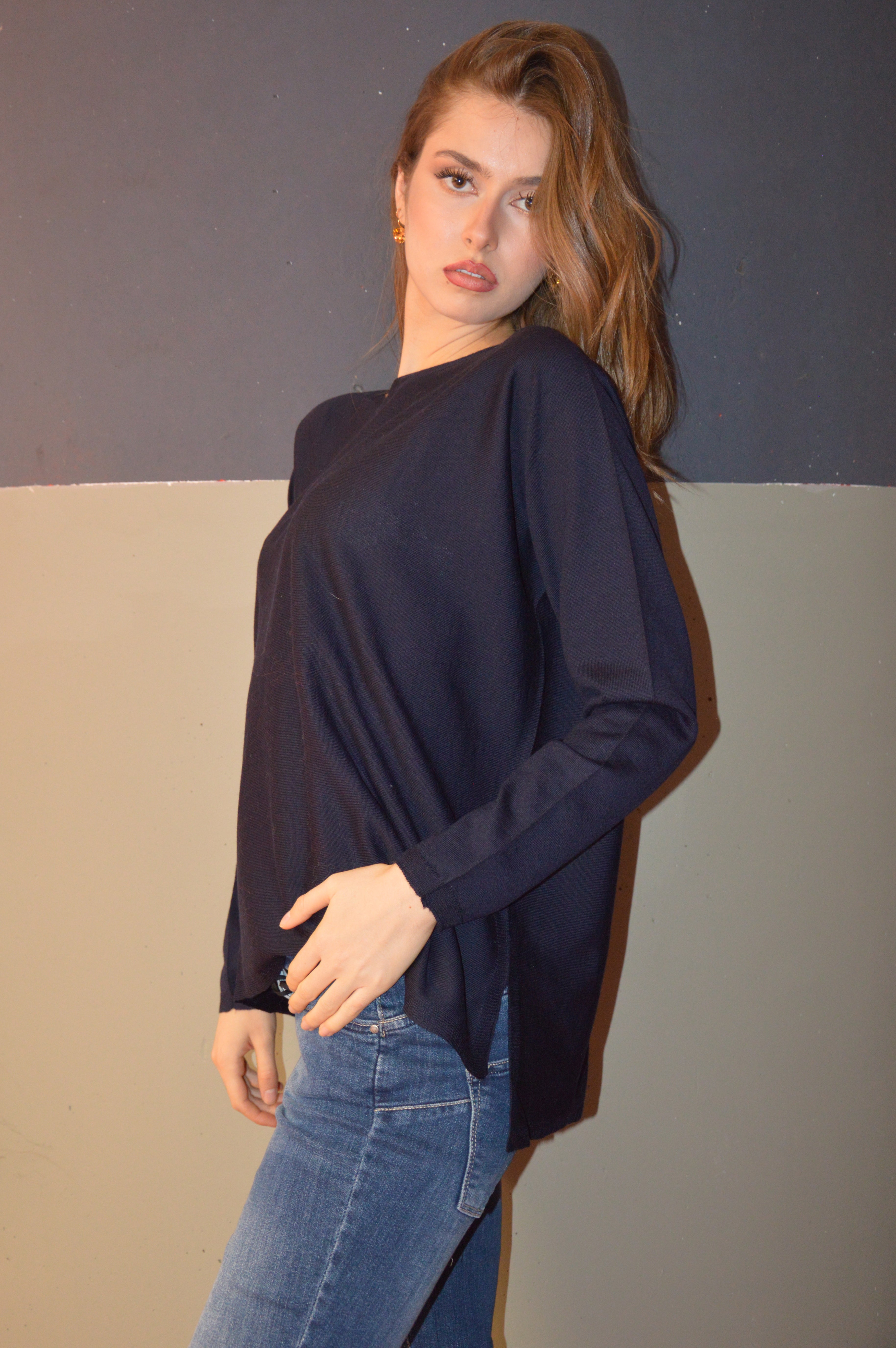 Maglione maxi spacchi - Mìa Basic