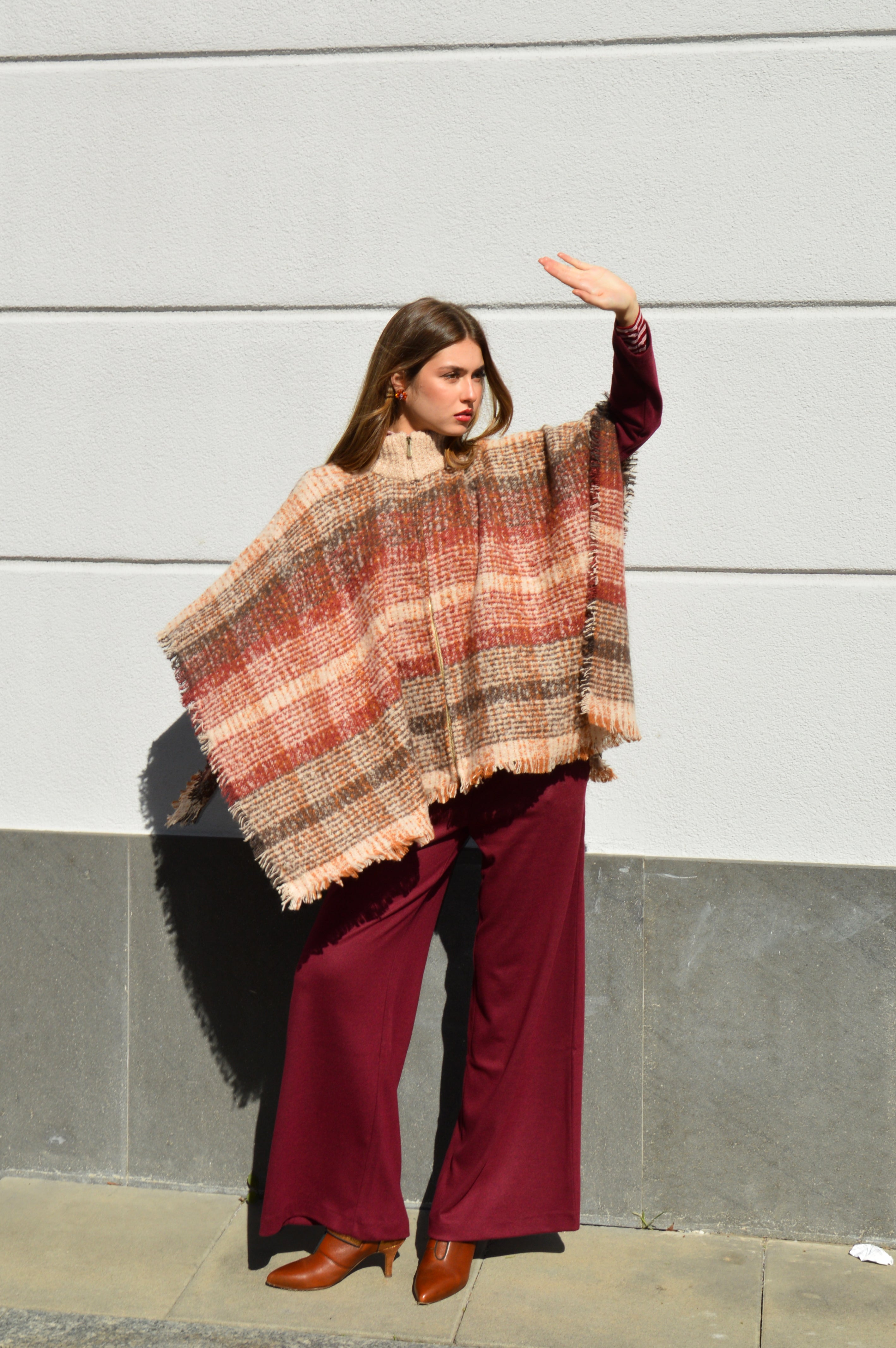 Poncho a quadri - Surkana