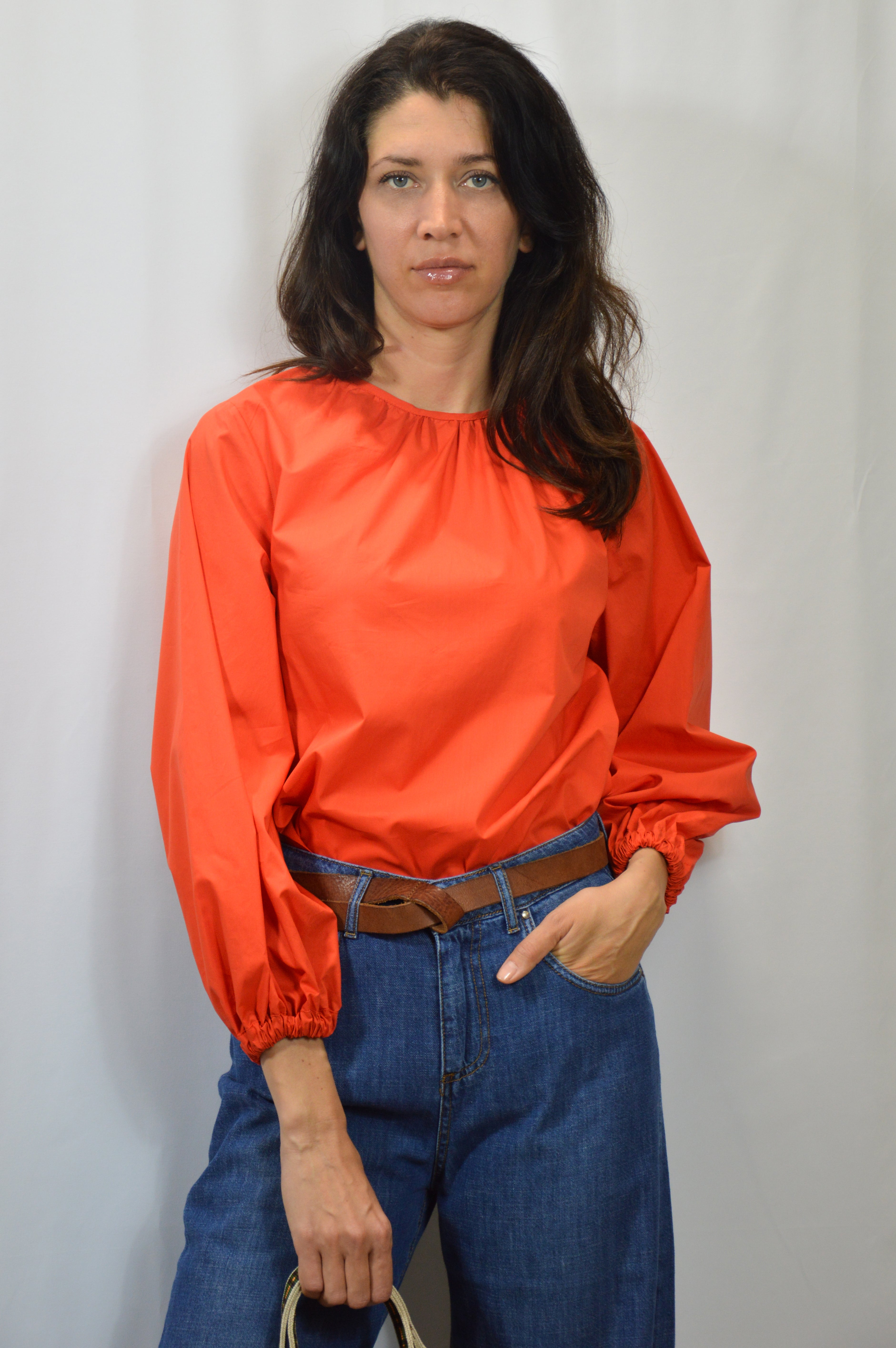 BLUSA MANICHE A SBUFFO NIU