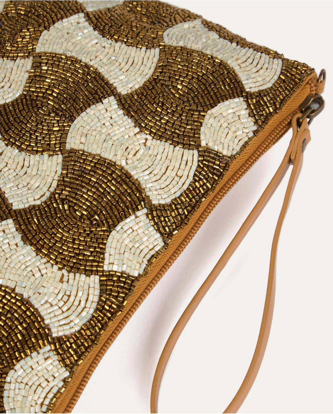 Clutch ricamato Camel - Surkana