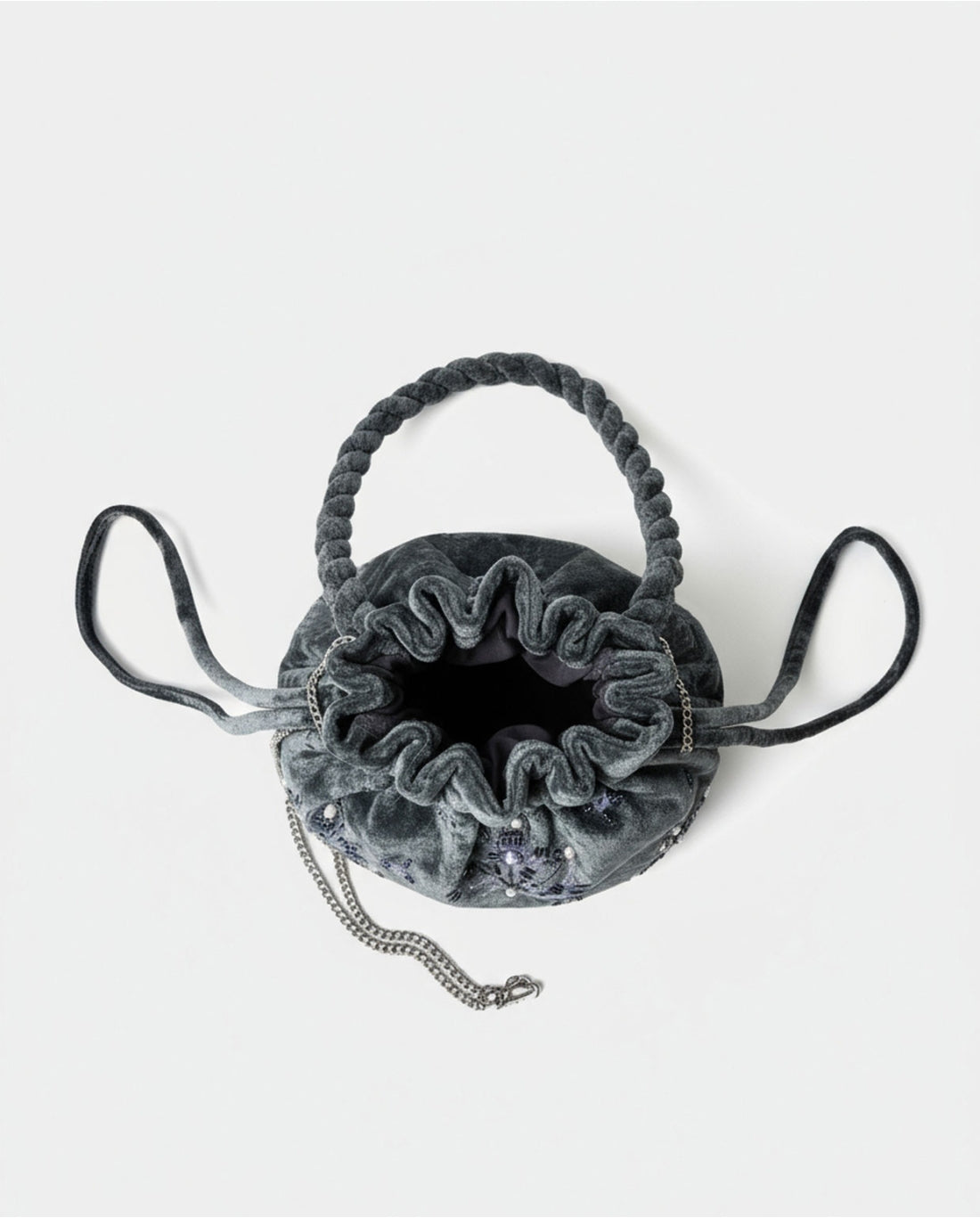 Borsa secchiello ricamata - Surkana