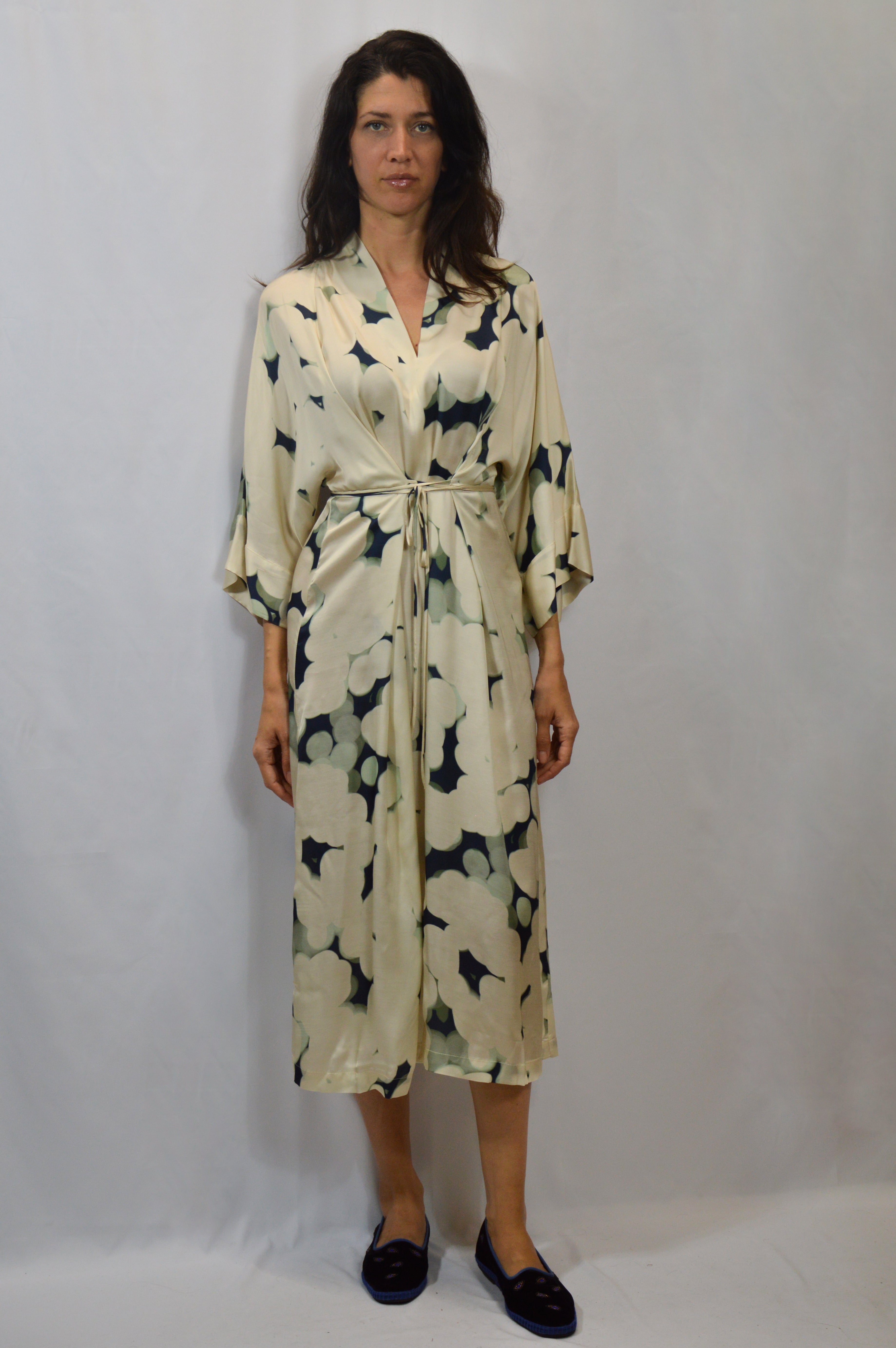 Abito lungo in viscosa stampata - Ottod’ame