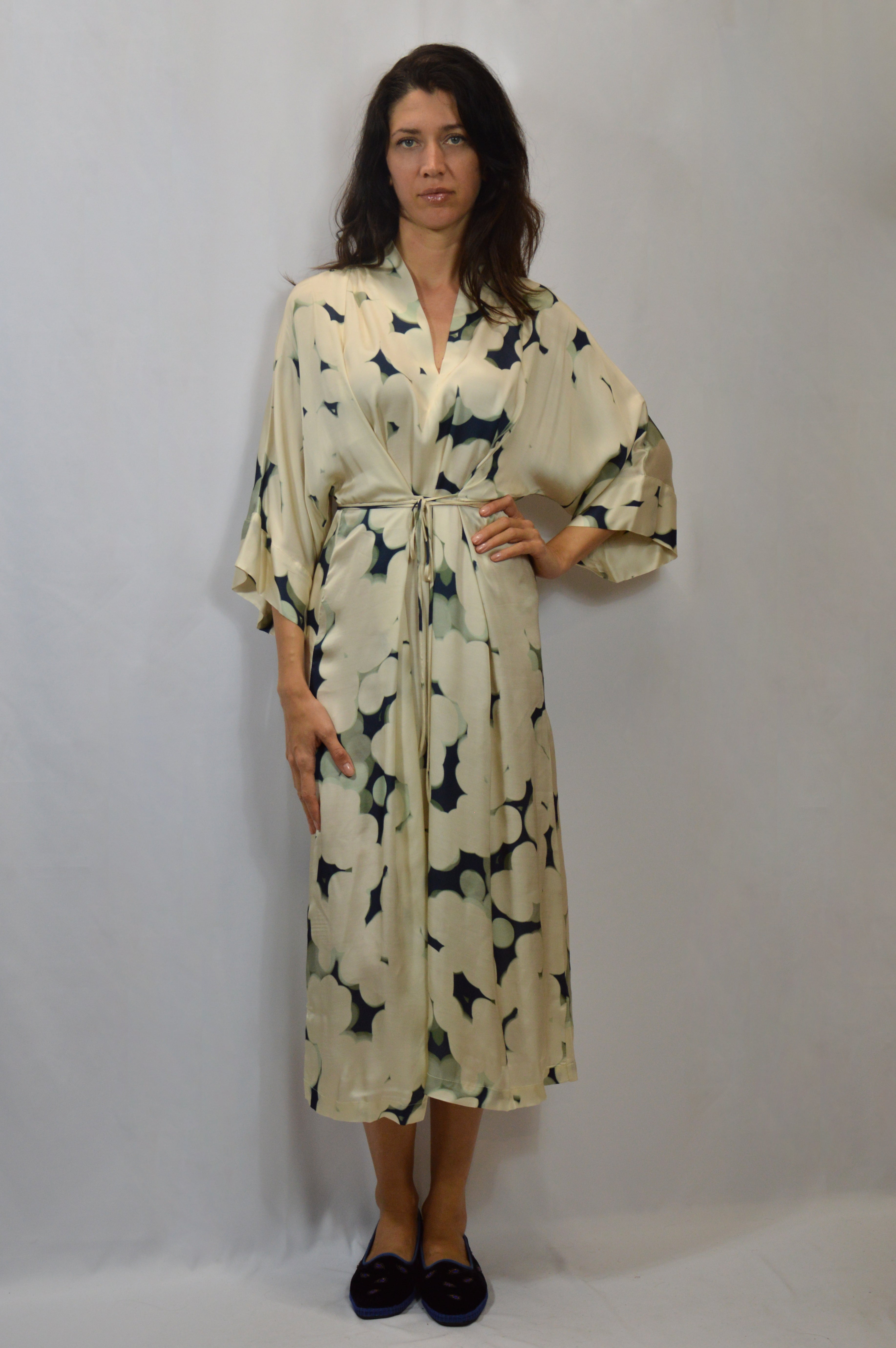 Abito lungo in viscosa stampata - Ottod’ame