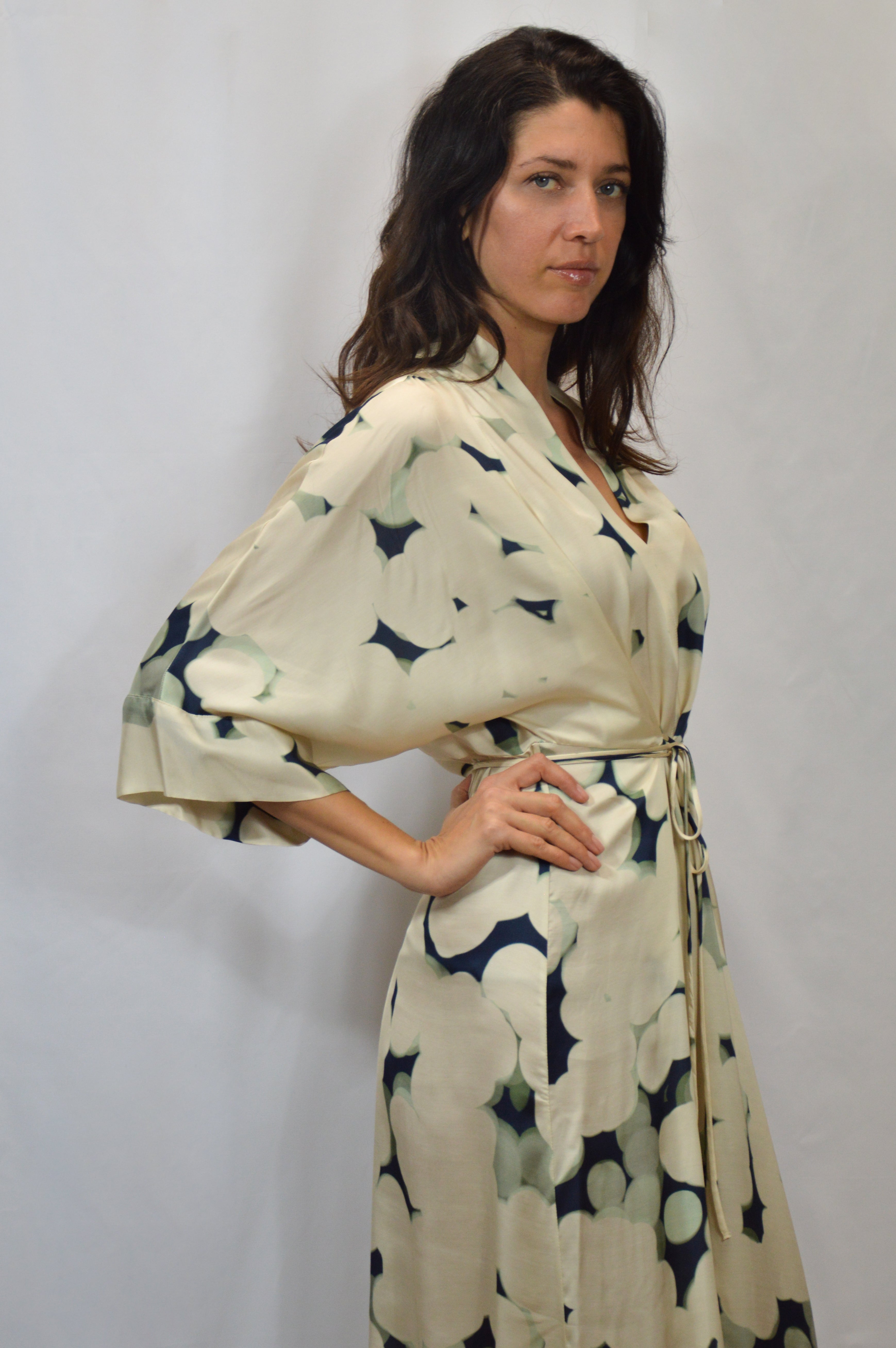 Abito lungo in viscosa stampata - Ottod’ame