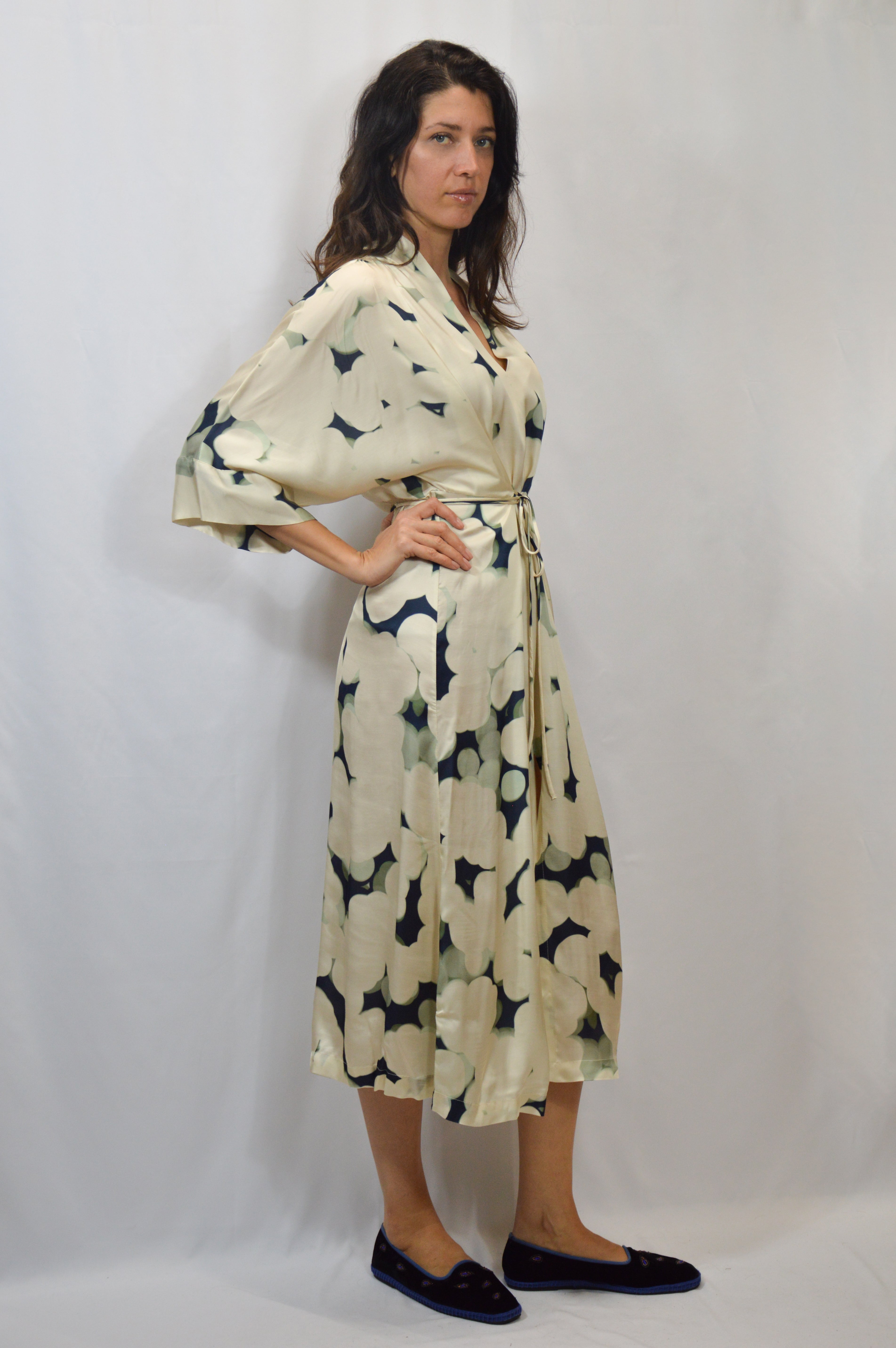 Abito lungo in viscosa stampata - Ottod’ame