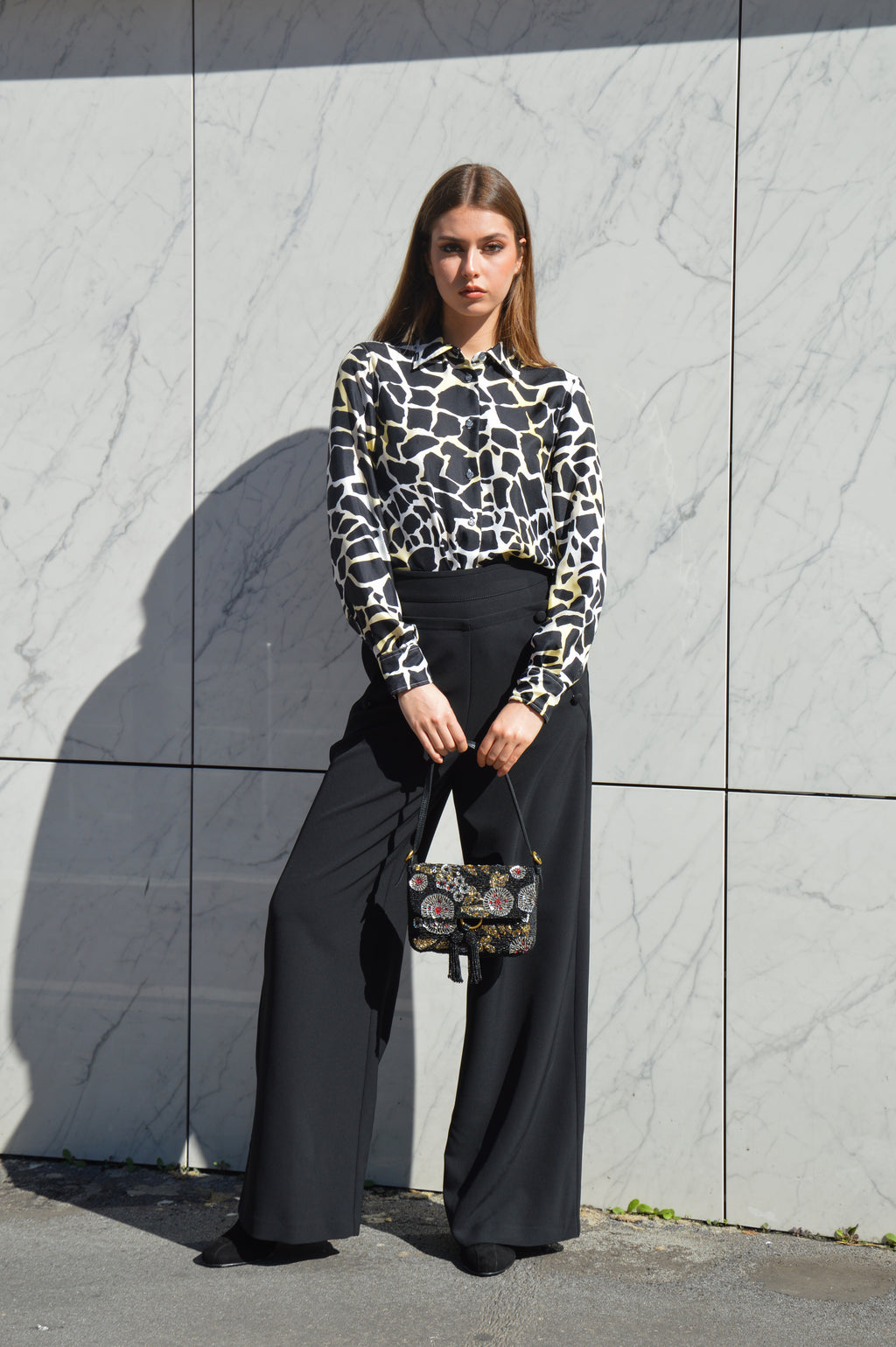 Pantalone cady bottoni - Maliparmi