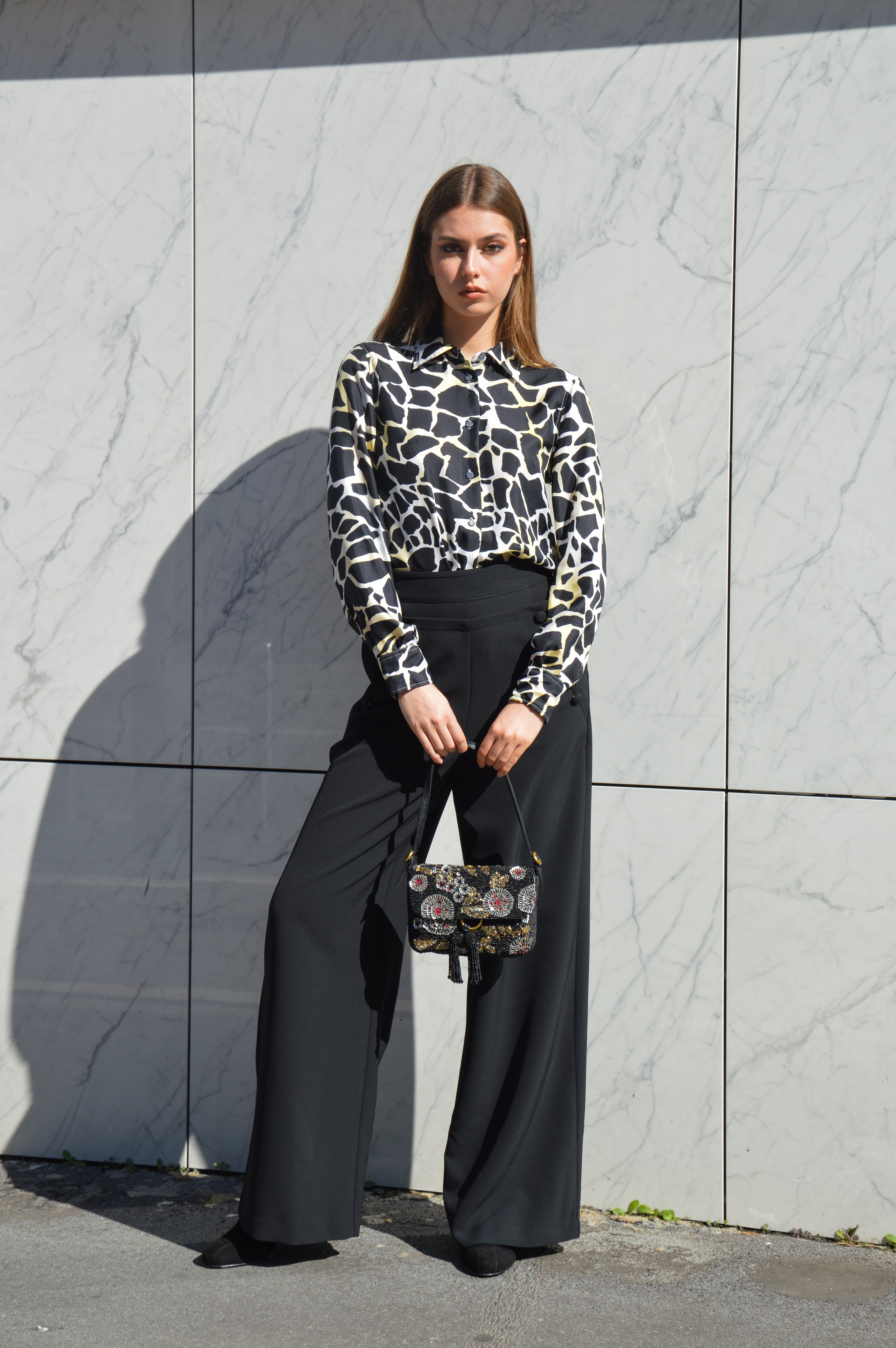 Pantalone cady bottoni - Maliparmi