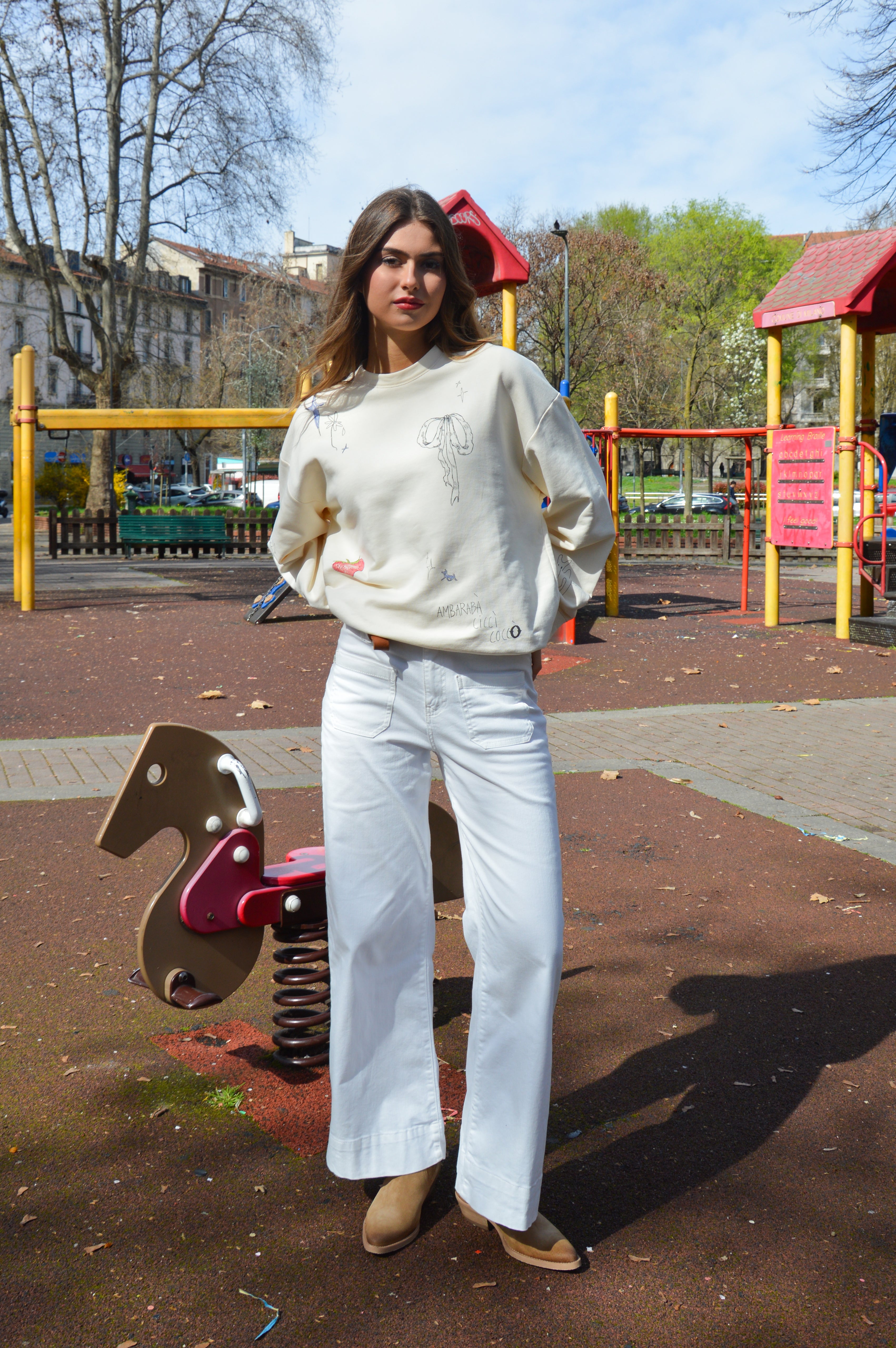 Felpa con stampa - Ottod'Ame