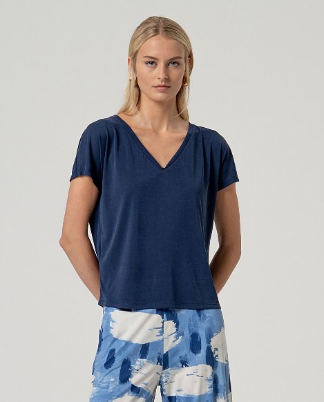 T-shirt scollo a v - Surkana