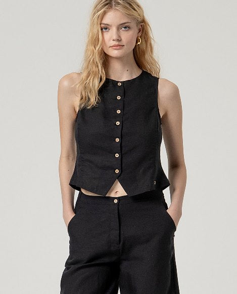 Gilet scollo rotondo - Surkana