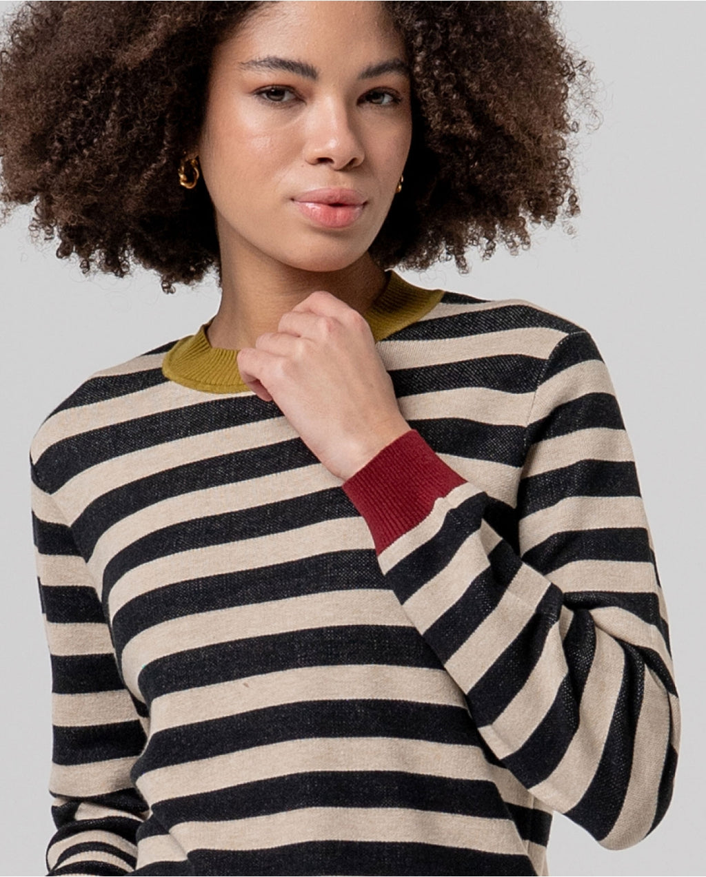 Maglione girocollo a righe - Surkana