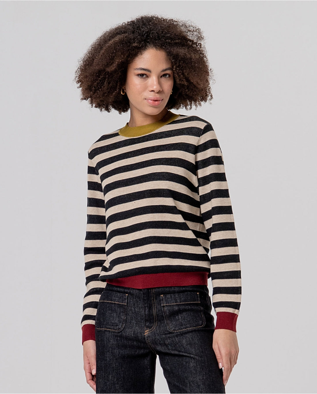 Maglione girocollo a righe - Surkana