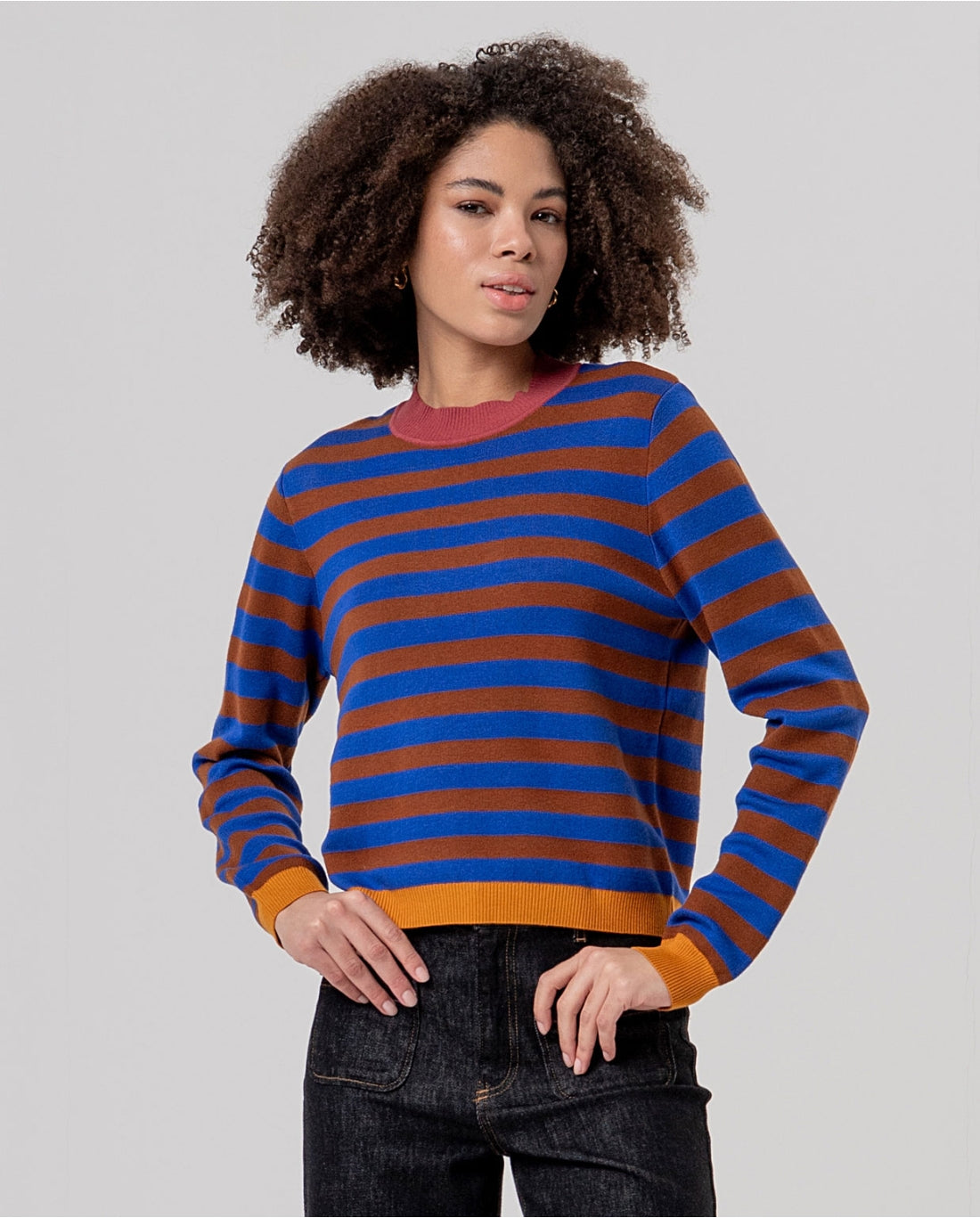 Maglione girocollo a righe - Surkana