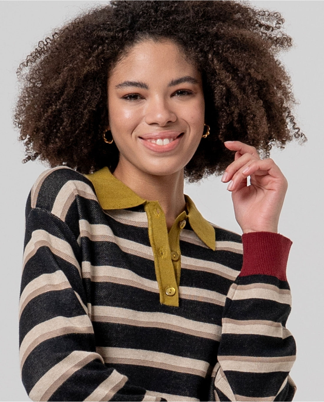 Maglione polo a righe - Surkana