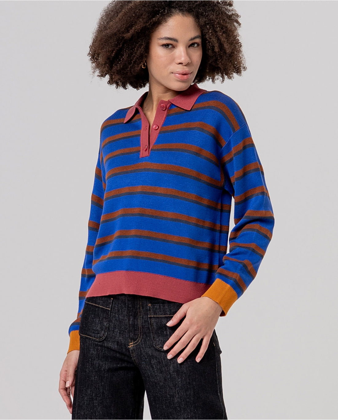 Maglione polo a righe - Surkana
