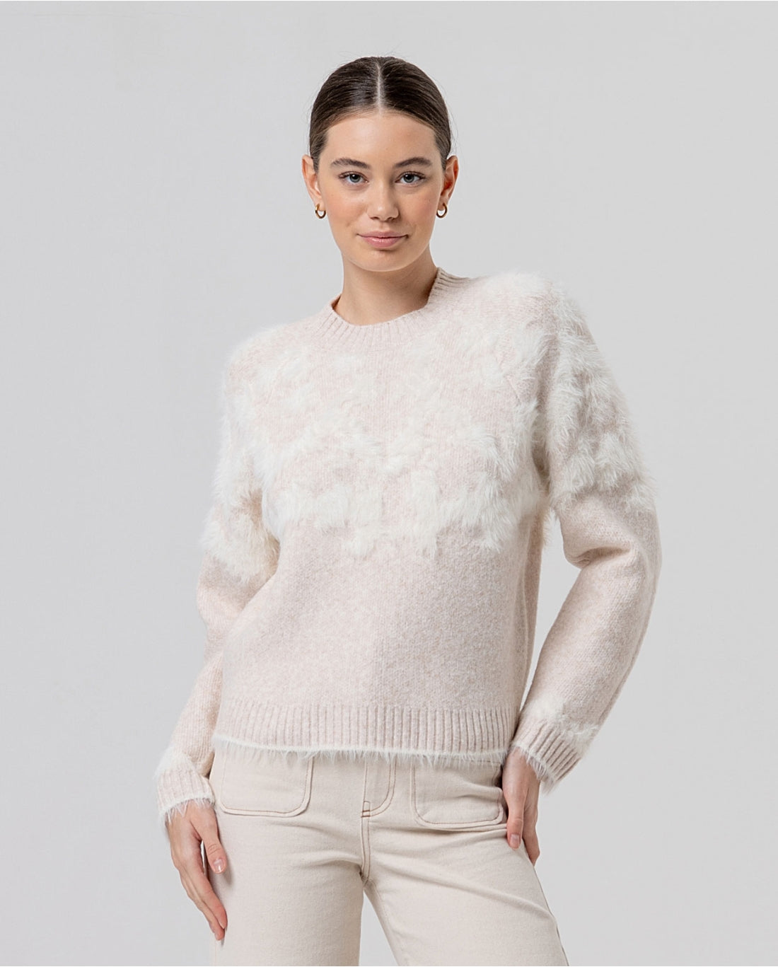 Maglione girocollo jacquard - Surkana