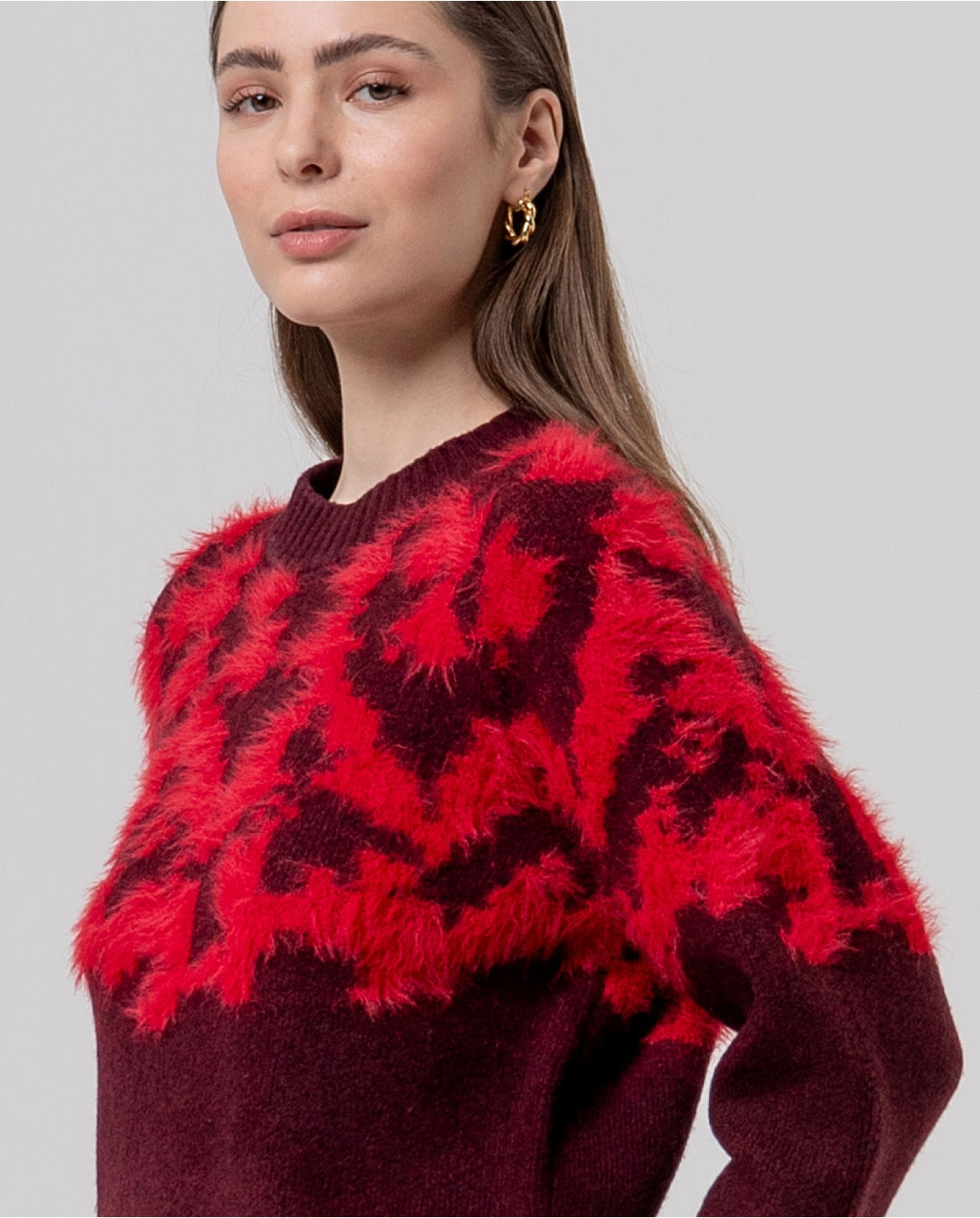 Maglione girocollo jacquard - Surkana