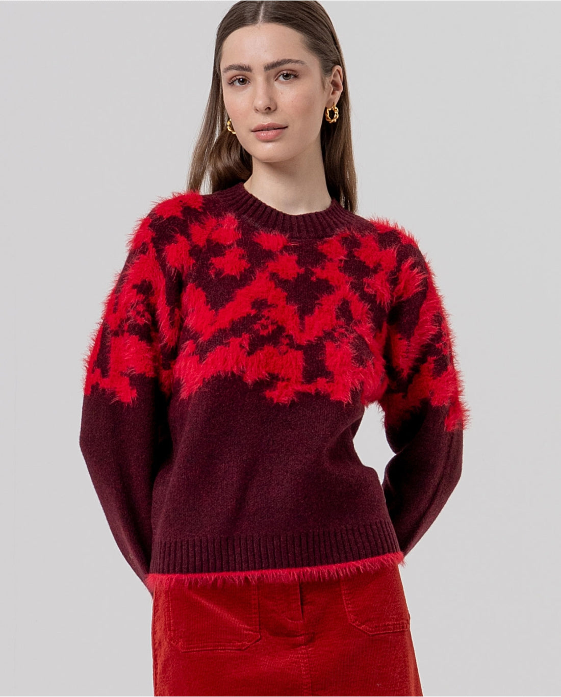 Maglione girocollo jacquard - Surkana