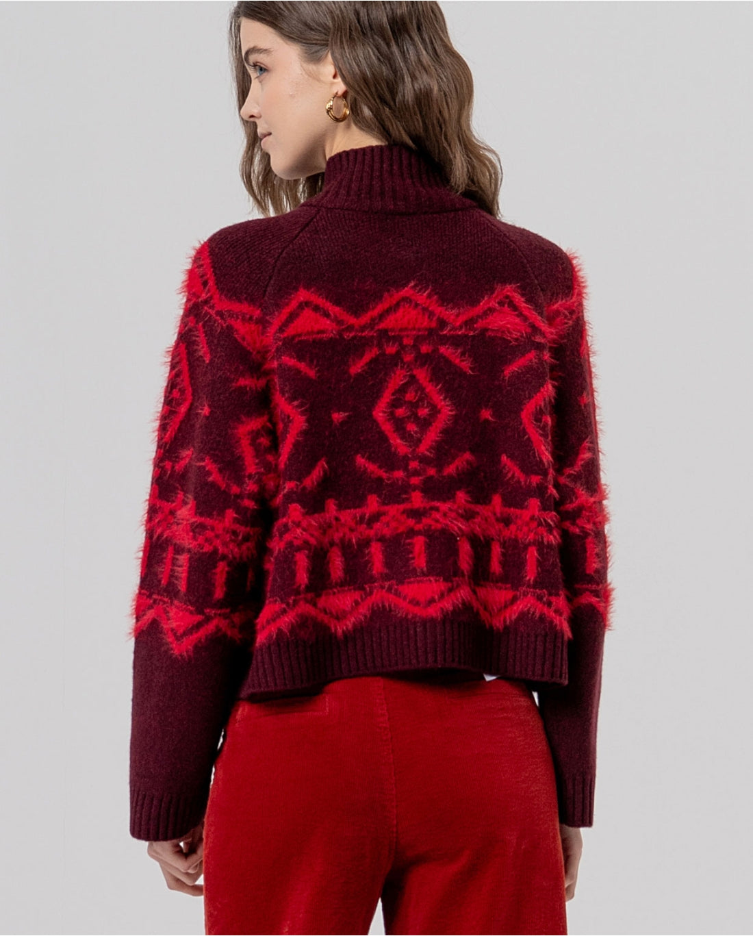 Cardigan in maglia a collo alto - Surkana