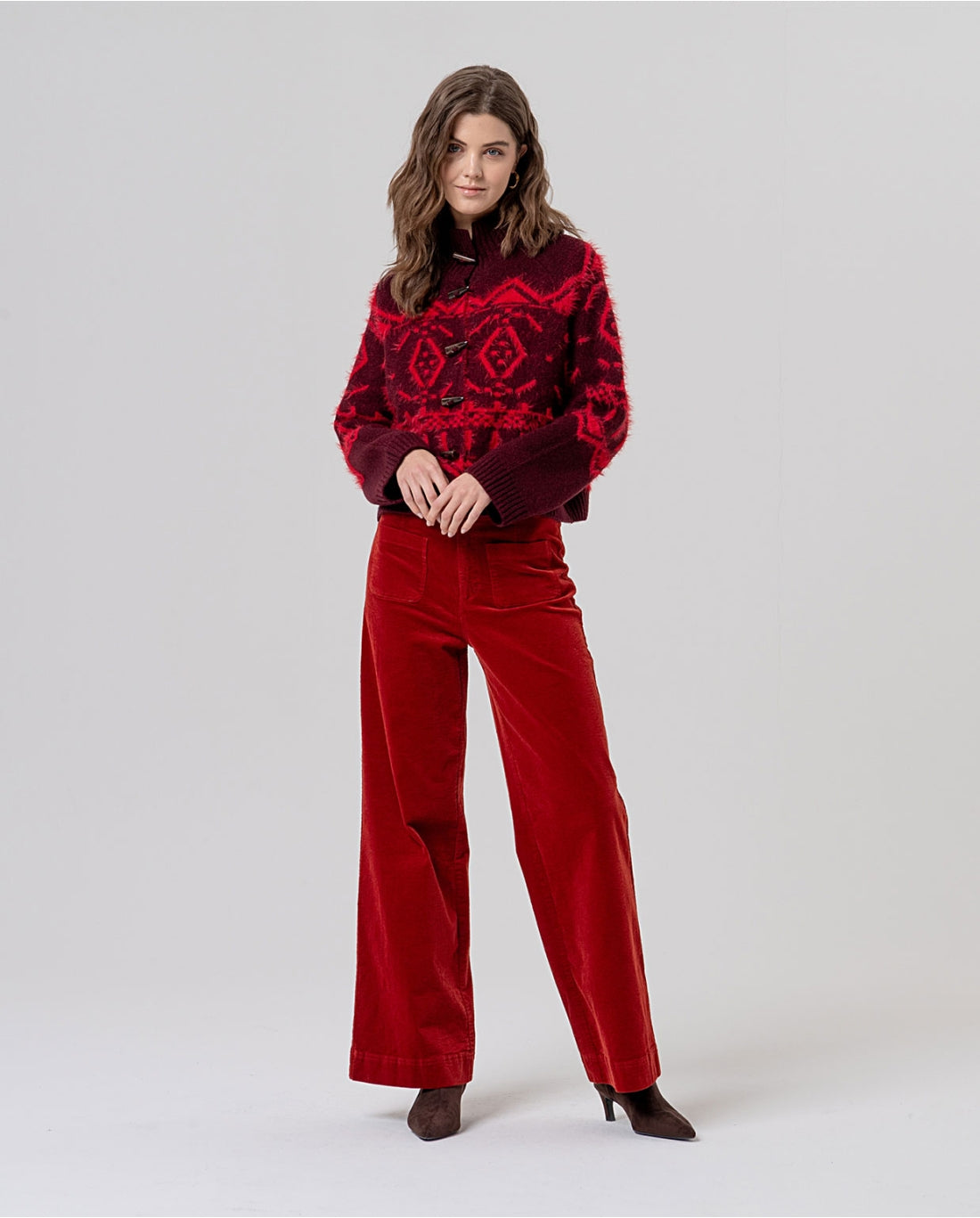Cardigan in maglia a collo alto - Surkana