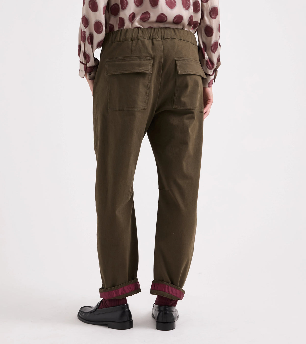 Pantaloni stretch con risvolto - Alessia Santi