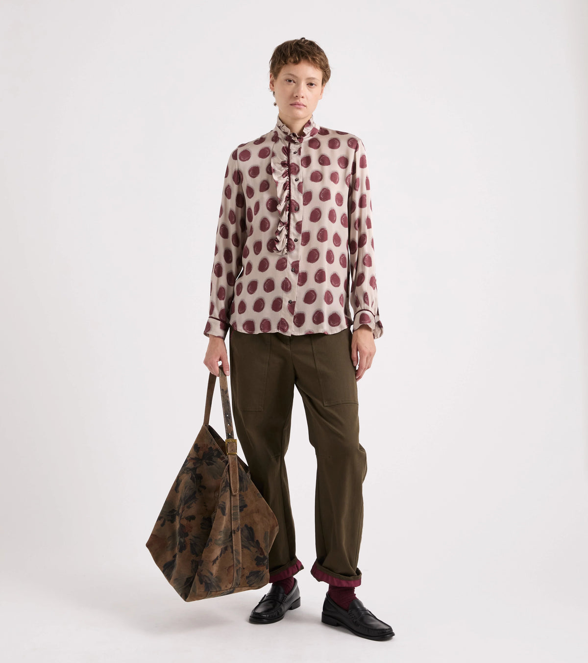 Pantaloni stretch con risvolto - Alessia Santi