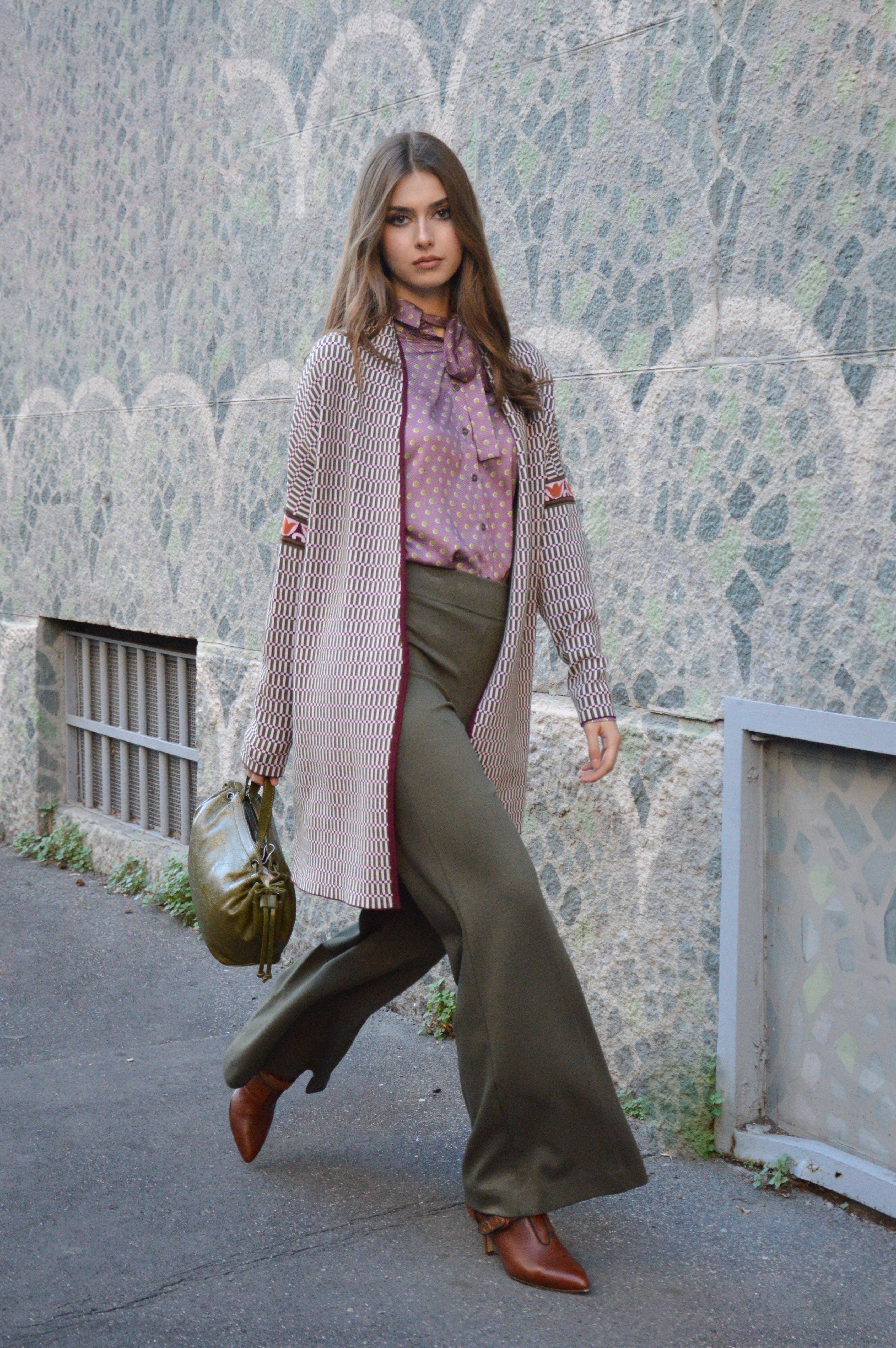Cardigan check field - Justmine