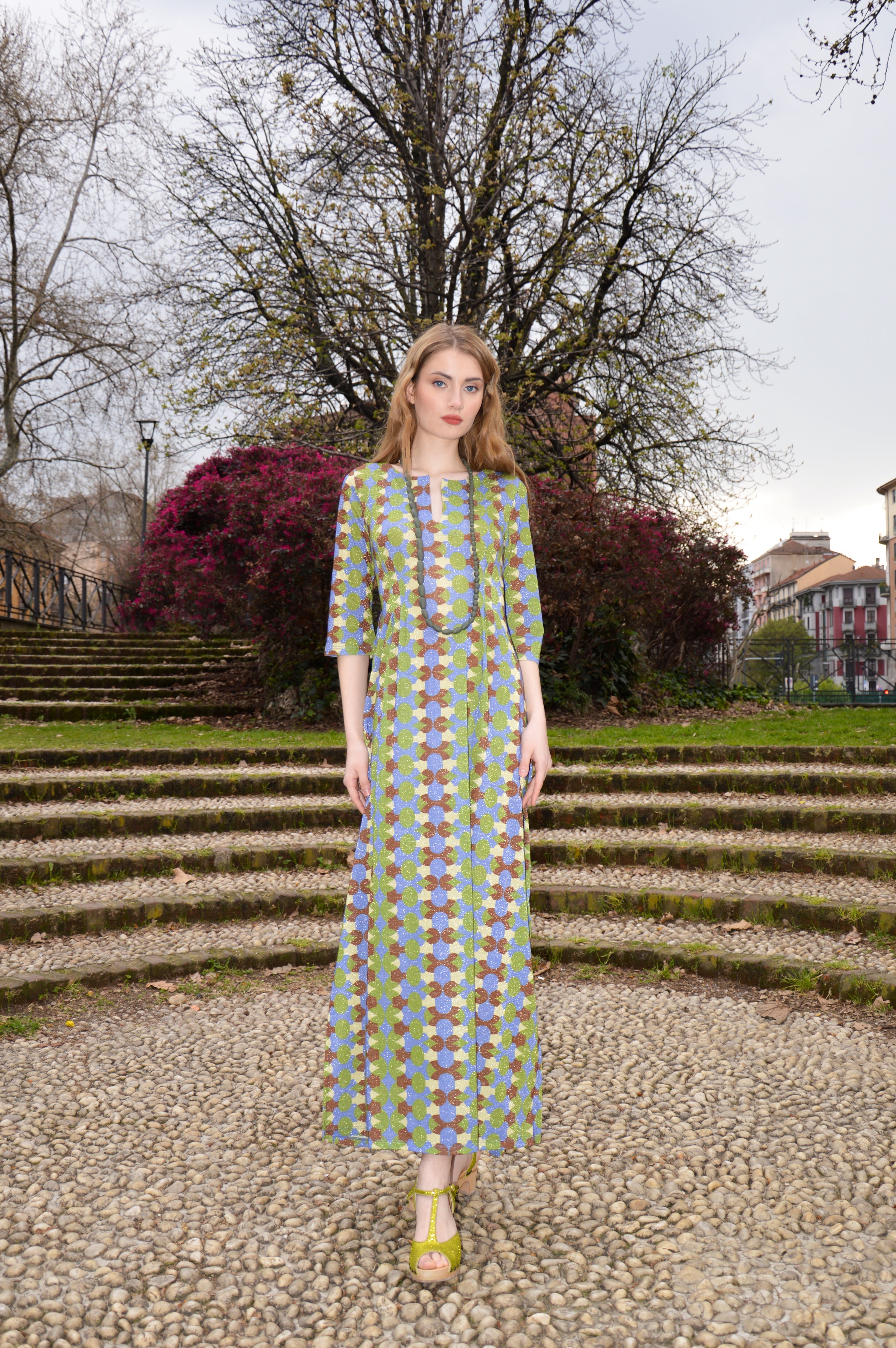 Abito kaftan fantasia lurex - Justmine