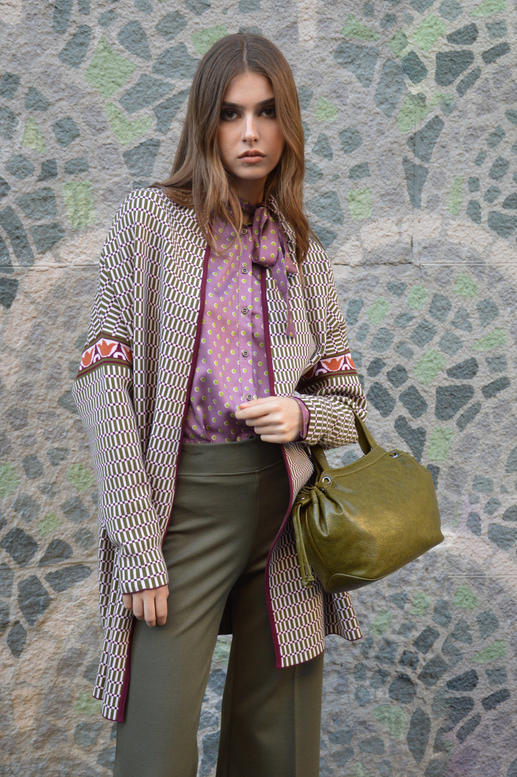 Cardigan check field - Justmine