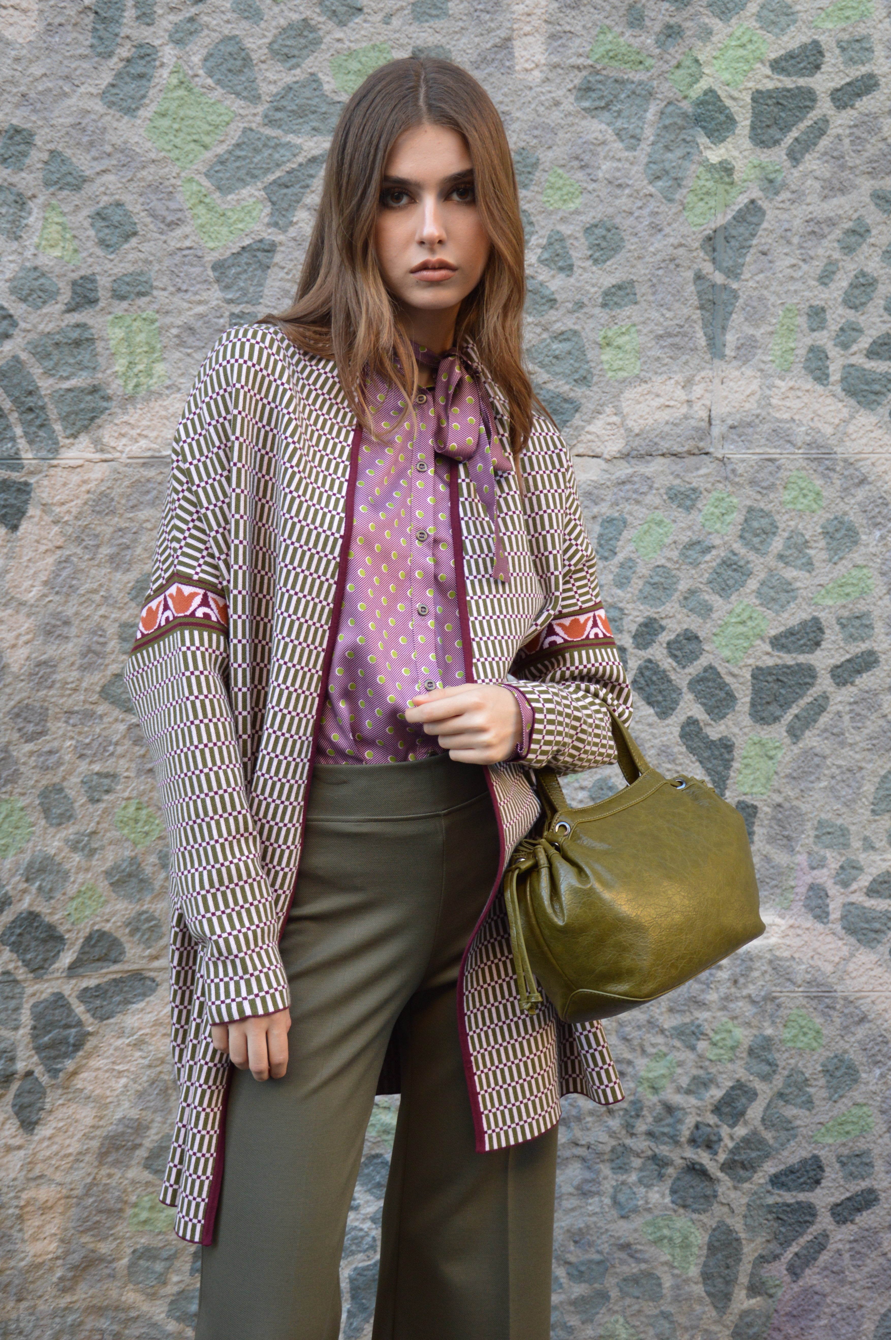 Cardigan check field - Justmine