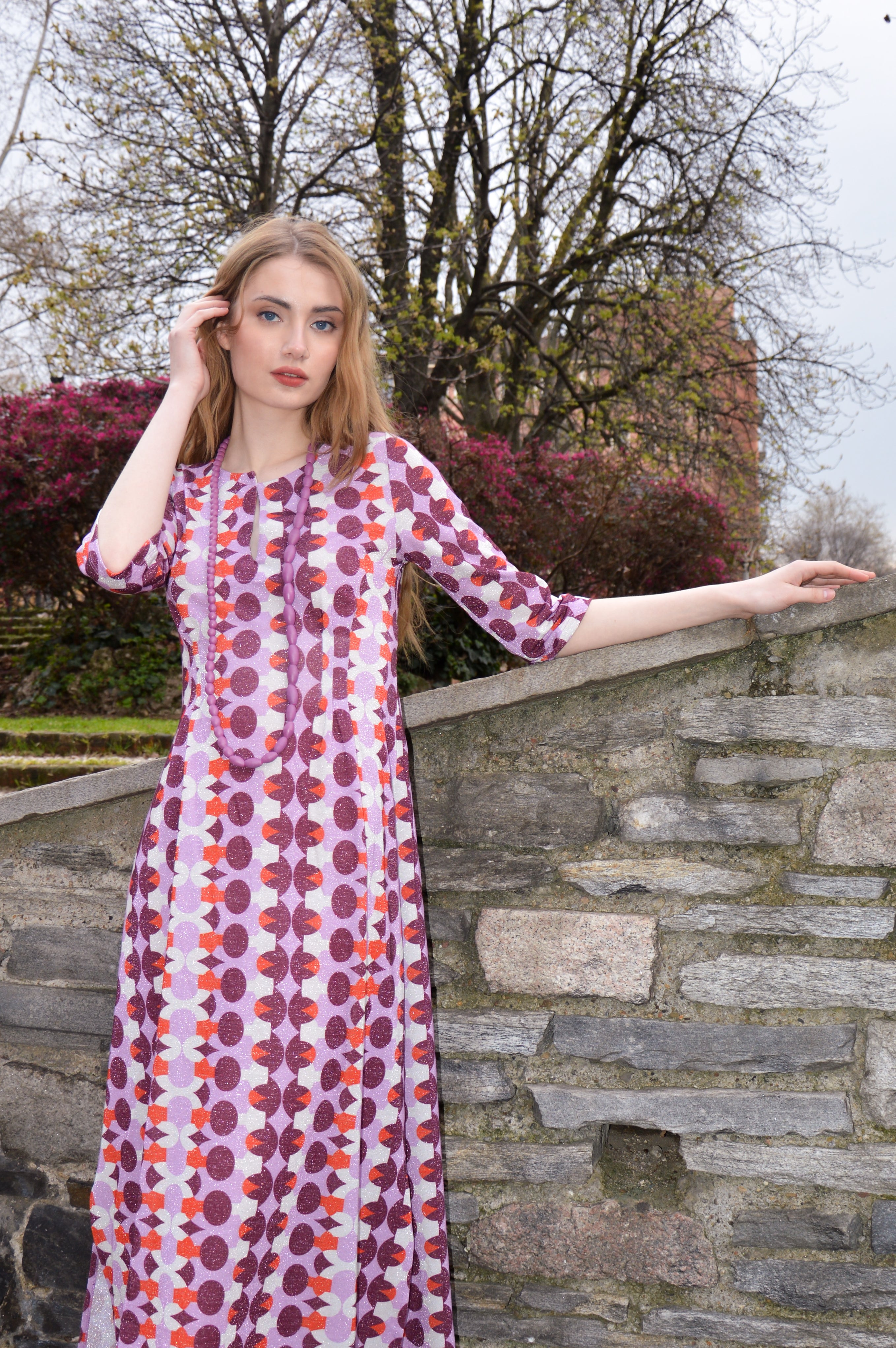 Abito kaftan fantasia lurex - Justmine