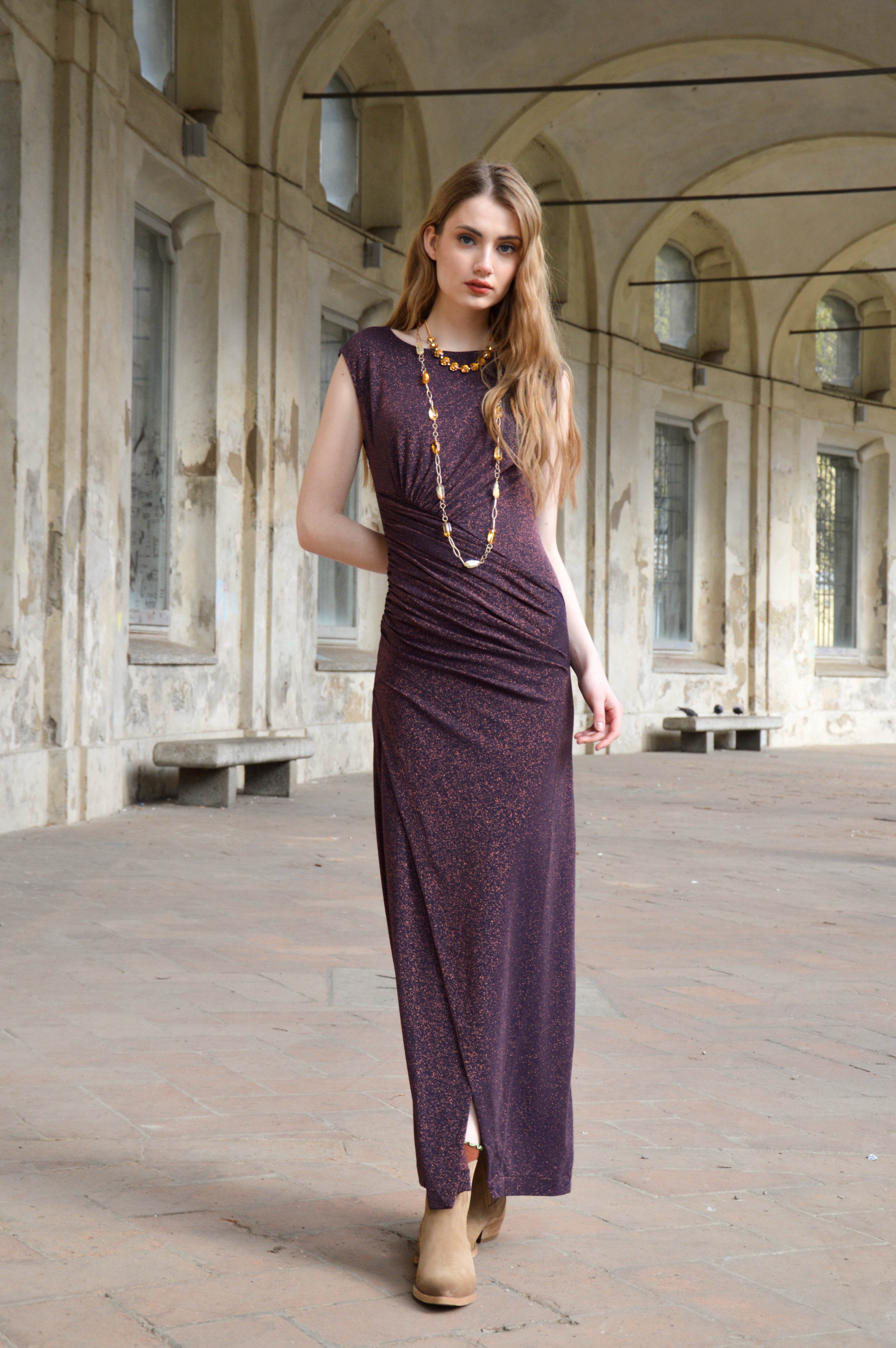 Abito long draped - Justmine