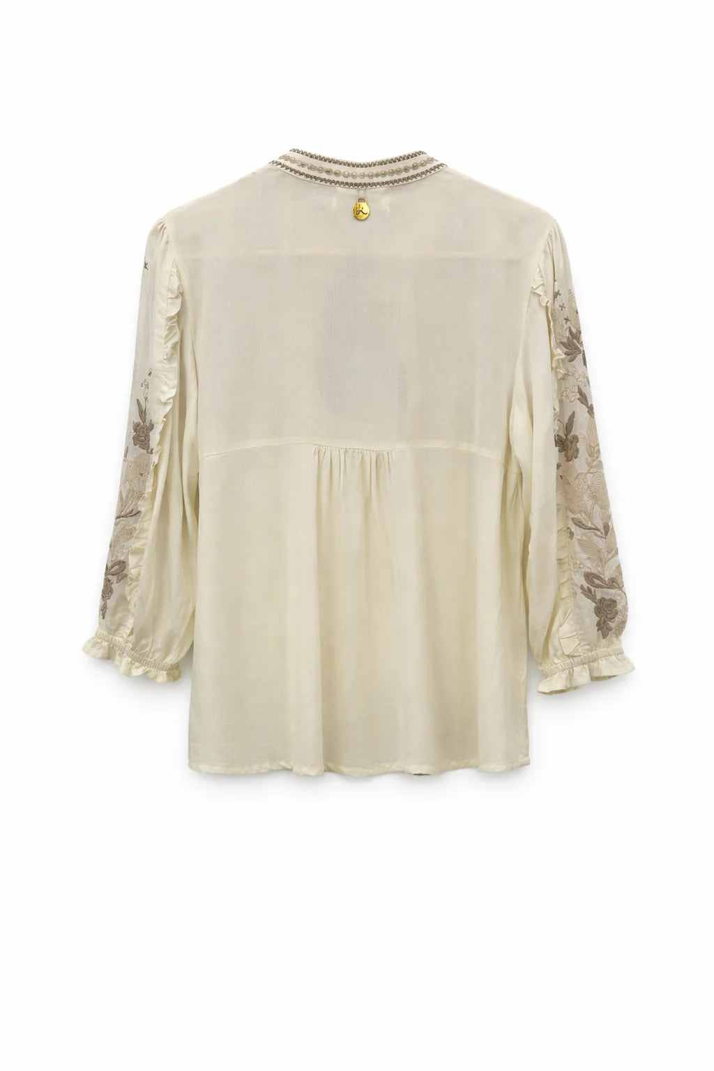 Camicia latte ricamo - Pahiesa Formentera