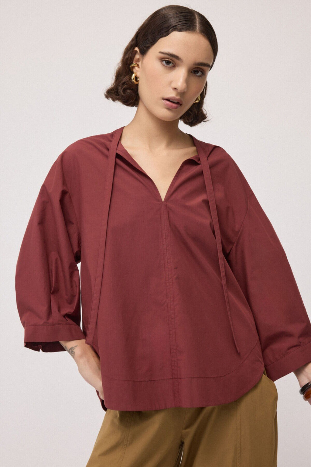Blusa con fiocco al collo - Ottod'Ame